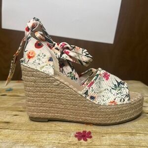 Just Fab Floral Wedges